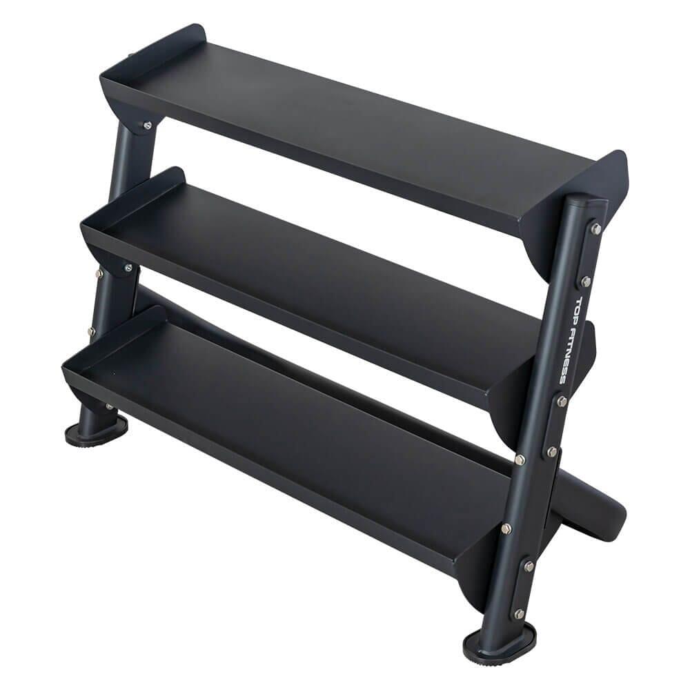 Top Fitness 3 - Tier 4ft Tray - Style Dumbbell Rack - Top Fitness Store