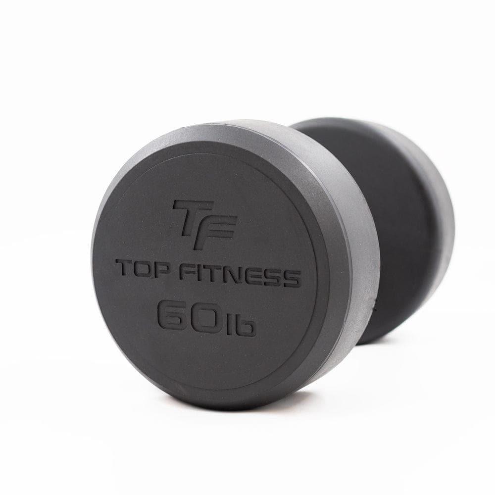 Top Fitness Rubber Round Dumbbell Dumbbells Top Fitness 60 LB