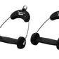 Black TrakHandle Sport rotating cable handles with silver accents, shown as pair on white background
