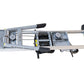 Elevate Circuit Total Gym Row Trainer with gray aluminum frame, black foot pedals, and black grip handle on white background