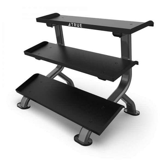 True FORCE 3 - Tier Flat Tray Dumbbell Rack (SF1050) - Top Fitness Store