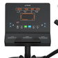 True M50 elliptical machine with black frame, digital console displaying orange metrics for time, distance, watts, and heart 