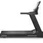 True Performance 1000 black treadmill with digital display console and adjustable handlebar on white background