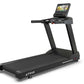 Black TRUE Performance 3000 treadmill with digital display console, control panel, and cushioned running deck on white backgr