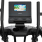 True Performance Series elliptical with black frame, upright handles, and touchscreen display showing GO workout program on w