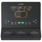 TRUE Performance Series recumbent exercise bike console displaying digital metrics including time, distance, watts, heart rat