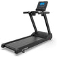 Black TRUE Z500 treadmill with digital blue display console, handrails, and wide running deck on white background