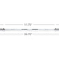 Chrome weightlifting barbell with measurement dimensions, 86.75 inches total length shown on white background