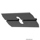 Dark gray textured metal foot platform with cutout handles and raised edges, flat lay on white background