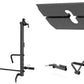 Warrior 801 Pro power rack cage with functional trainer, cable pulley system, and smith machine components shown in flat lay