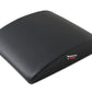 Black curved abdominal exercise mat with Warrior branding, designed for core workouts, shown on white background