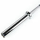 Warrior Space-Saver Chrome Bar in black and chrome with textured grip handle on white background