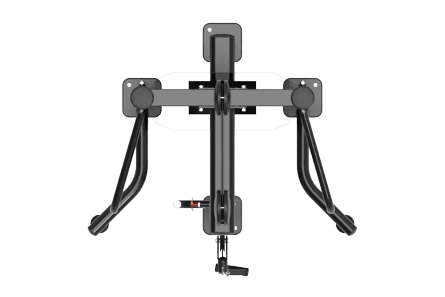 Warrior Pro commercial series adjustable pulley machine with dual handles and black steel frame, overhead view on white backg
