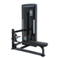 Black Warrior Pro commercial cable seated row machine with digital display, padded seat, and adjustable arm mechanism on whit