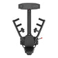 Black commercial hip abduction and adduction machine with padded seat, control panel, and dual adjustable leg handles on whit