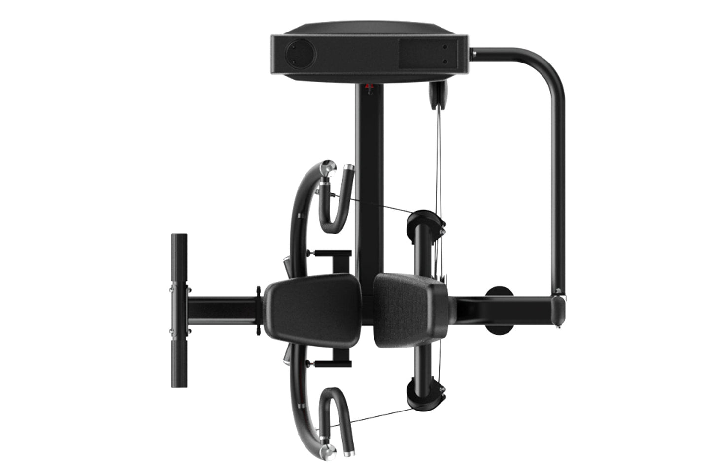 Black Warrior Pro Commercial Series ISO Chest Press machine with padded seat, dual handles, and weight stack on white backgro