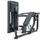 Warrior Pro Commercial Series Multi Press with black frame, padded seat, dual handle bars, and digital display on white backg