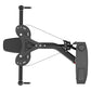 Black commercial pectoral fly and rear deltoid machine with dual padded handles, adjustment lever, and cable system on white 