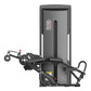 Warrior Pro Commercial Series Prone Leg Curl machine with gray frame and black padded seat, front view on white background