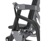 Warrior Commercial Series Universal Abdominals Crunch machine with black cushioned seat and handles, gray metal frame on whit
