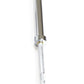Warrior Chrome 4-Bearing Olympic Bar with stainless steel shaft and chrome collar on white background