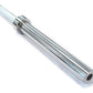 Warrior Economy Olympic Chrome Barbell, 7-foot length with polished chrome finish and rotating sleeves, on white background