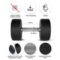 Warrior Elite Urethane Pro-Style Dumbbell with black urethane weight plates and chrome handle, showing scratch-resistant surf