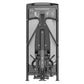 Black and gray commercial abductor/adductor machine with padded leg pads and instruction panel, viewed from front on white ba