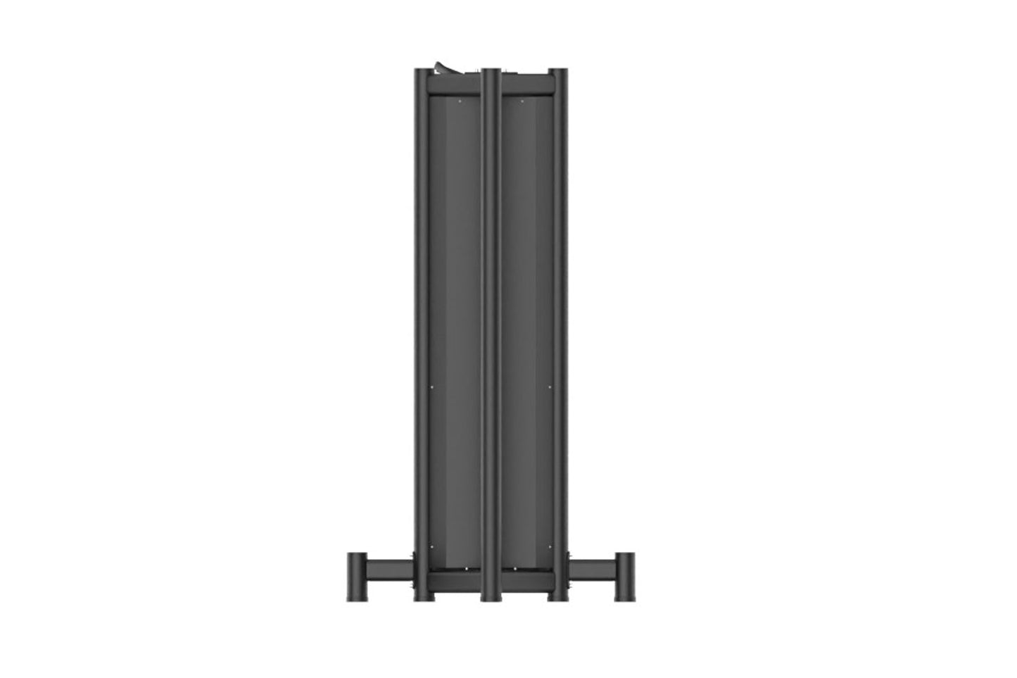 Warrior Elite Commercial Series black steel crossover cable machine with dual vertical columns on white background