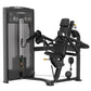 Insight Warrior Elite commercial iso-lateral seated biceps curl machine with black frame, padded seat, dual arm handles, and 