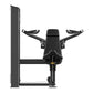 Warrior Elite Commercial Series Iso-lateral Shoulder Press machine with black padded seat and dual adjustable arm levers, fro
