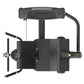 Black commercial back extension machine with padded seat, adjustable upper back support, extending arms, and control panel on