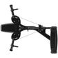Black commercial pectoral fly and rear deltoid machine with padded seat, dual handles, and cable resistance system on white b