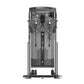 Black and gray standing multi-flight exercise machine with dual control handles and yellow indicator lights, front view on wh