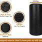 Black foam roller, 6 inches, with textured bubble surface and three detail callouts showing high-firm grip, tubular design, a