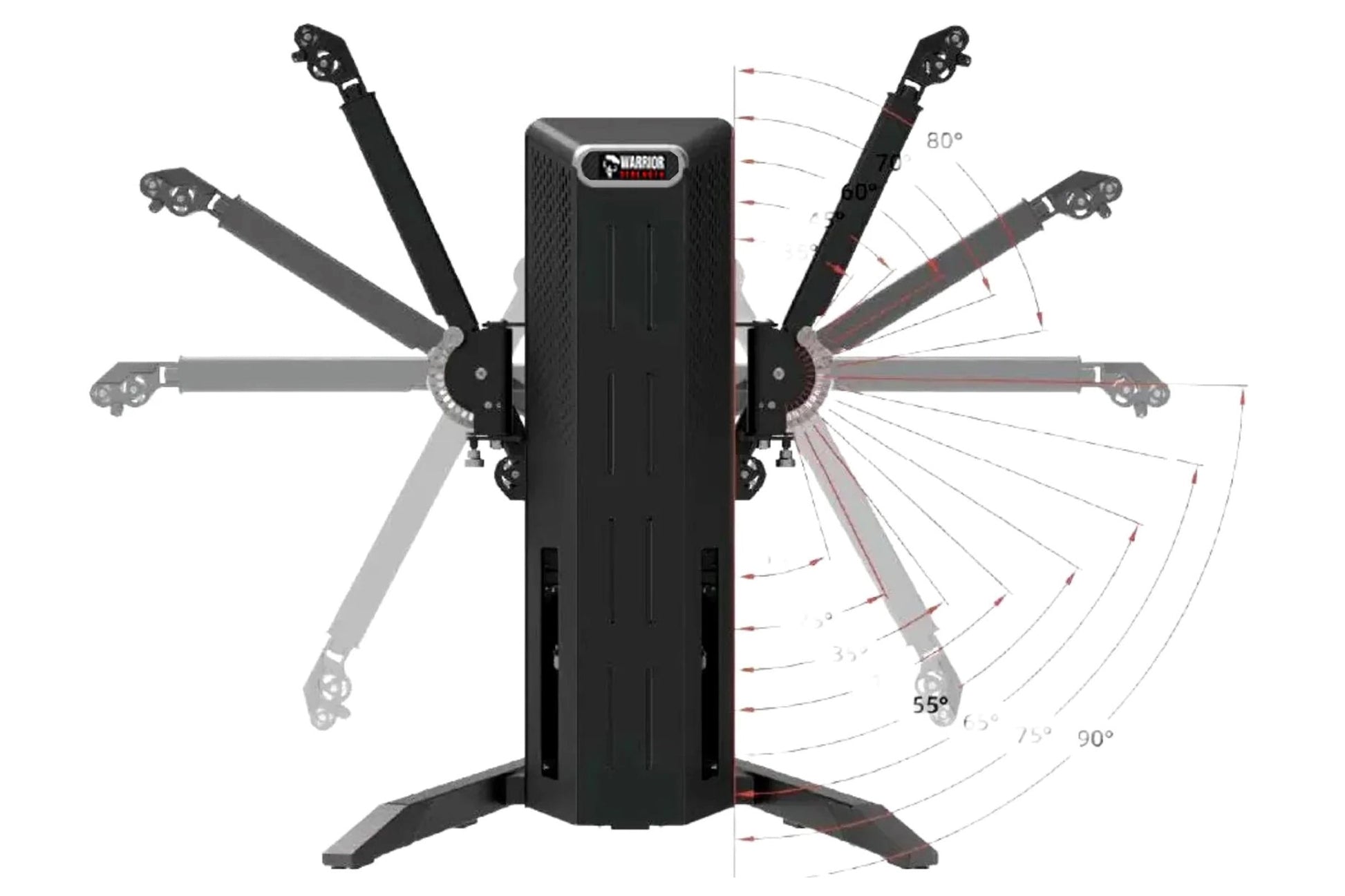 Black bike trainer with adjustable arms