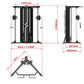 Warrior FT900 cable pulley functional trainer with dual weight stacks, black frame with red accents, shown with front and sid