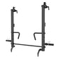Black Warrior Jammer Arms Attachment with dual vertical posts, horizontal crossbar, and adjustable arm extensions on white ba