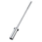 Warrior Aluminum Lite Training Bar, silver metal barbell on white background