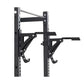 Warrior Monolift Attachment (801), black steel weight rack attachment with dual adjustable arms and safety hooks, front view