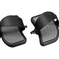 Warrior Oversized Pedals with black rubber body and gray textured footplate, shown from two angles on white background