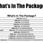 Informational chart listing dumbbell weight set contents, from 60lb to 2,100lb sets with individual weight combinations inclu