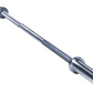 Warrior Space-Saver Chrome Bar 5ft 30lb with collars on white background