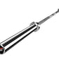 Warrior Chrome Powerlifting Bar with black sleeves and chrome shaft on white background