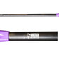 Warrior Body Bar 10lb with black steel shaft and purple end caps, flat lay view