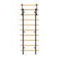 Warrior Swedish stall bars with natural wood rungs and black metal frame on white background