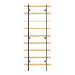 Warrior Swedish stall bars with black vertical uprights and ten natural wood horizontal rungs on white background