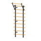 Warrior Swedish Stall Bars with natural wood horizontal rungs and black metal vertical frame on white background