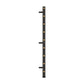 Black vertical stall bars with brass studs and three horizontal handles, on white background