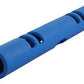 Blue foam roller with adjustment straps and hollow center, displayed on white background